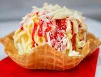 Spaghetti-Eis Aktion im EisLabor