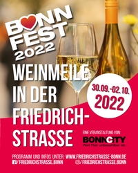 WeinMeile in der Friedrichstraße zum BonnFest 2022