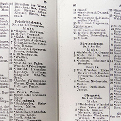 Telefonbuch der Friedrichstrasse ca. 1920